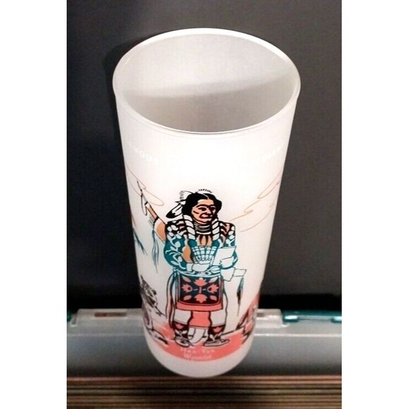 Blue Eagle Knox Gas Oil Glass FAMOUS OKLAHOMA INDIANS Hen-Toh Wyandot EXCELLENT - Picture 4 of 10